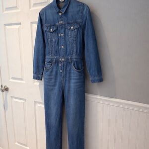 American Eagle Outfitters Blue Denim Jumpsuit